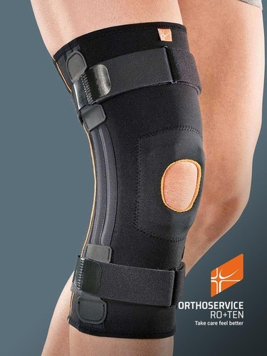 Tubular AirX™ knee brace with spiral stays and patella stabilizer Genufit 08 Orthoservice