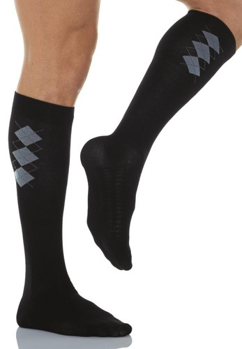 Compression 18-22 mmHg long socks for man, massaging sole Relaxsan Cotton