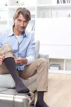 medi travel short (petite) length, knee socks for men