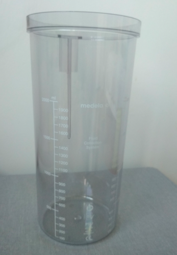 Medela 2l suction jar made of high-grade, shock-resistant polysulphone,reusable collection system