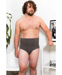 High briefs for man in elasticized cotton with girdle to reduce and shape the waistline