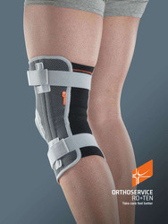 Tubular knee brace with spiral stays and patella stabilizer GenuSKILL 08 Orthoservice