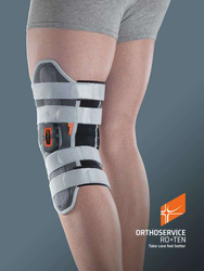 Knee orthosis with hinges and F-E control, long and wraparound GenuSKILL 28A Orthoservice