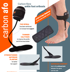 Carbon-fibre ankle foot orthosis AFO Orthoservice