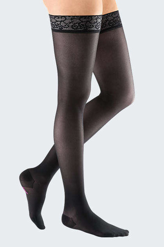 mediven sheer & soft  thigh-length stocking with silicone topband 20 - 30 mmHg medi