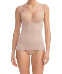 Cupless firm control body shaping vest - breast push-up support - light and refreshing nilit Breeze fabric Farmacell