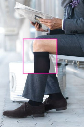 medi travel short (petite) length, knee socks for men