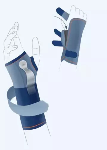 Neoprene wrist brace with a palm splint Thermo-med Orliman