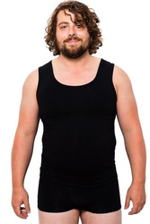 Tank for men in elasticized cotton with powerful girdle to reduce and shape the waistline FarmaCell Shape
