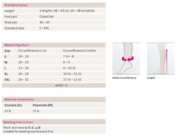 Mediven travel below knee compression stockings for women