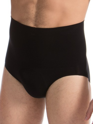 Briefs for man in elasticized cotton with girdle to reduce and shape the waistline
