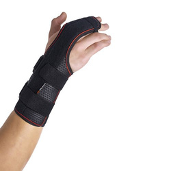 Semi-rigid wrist support with palmar/dorsal splints 2nd 3rd metacarpals Manutec Orliman